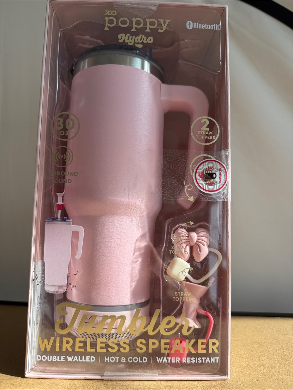 Poppy Hydro Pink Wireless Tumbler Speaker